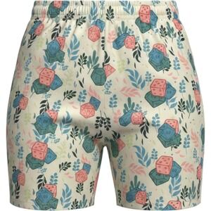 Fenteng Mens Dice Print Swim Trunks Cream D&D Tabletop Gaming Shorts‎ L